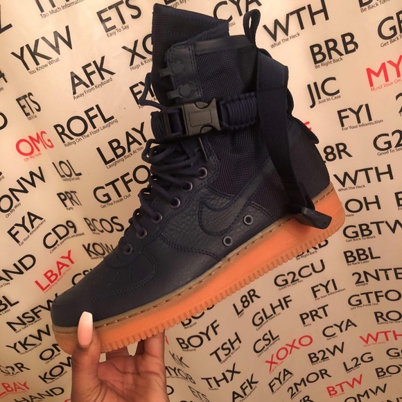 Nike SF Air Force 1 High Navy Gum Nike SF Air Force 1 High Navy Gum